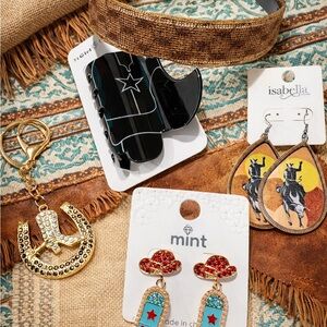 BUNDLE of Western Accessories Earrings and Hair